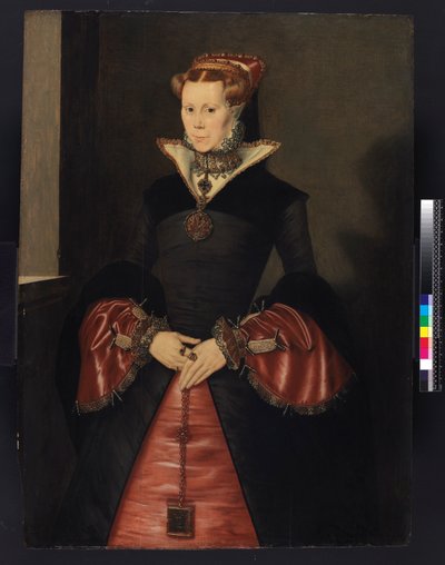 Onbekende Dame van het hof van Koning Edward VI (mogelijk Lady Jane Grey) door Hans Eworth